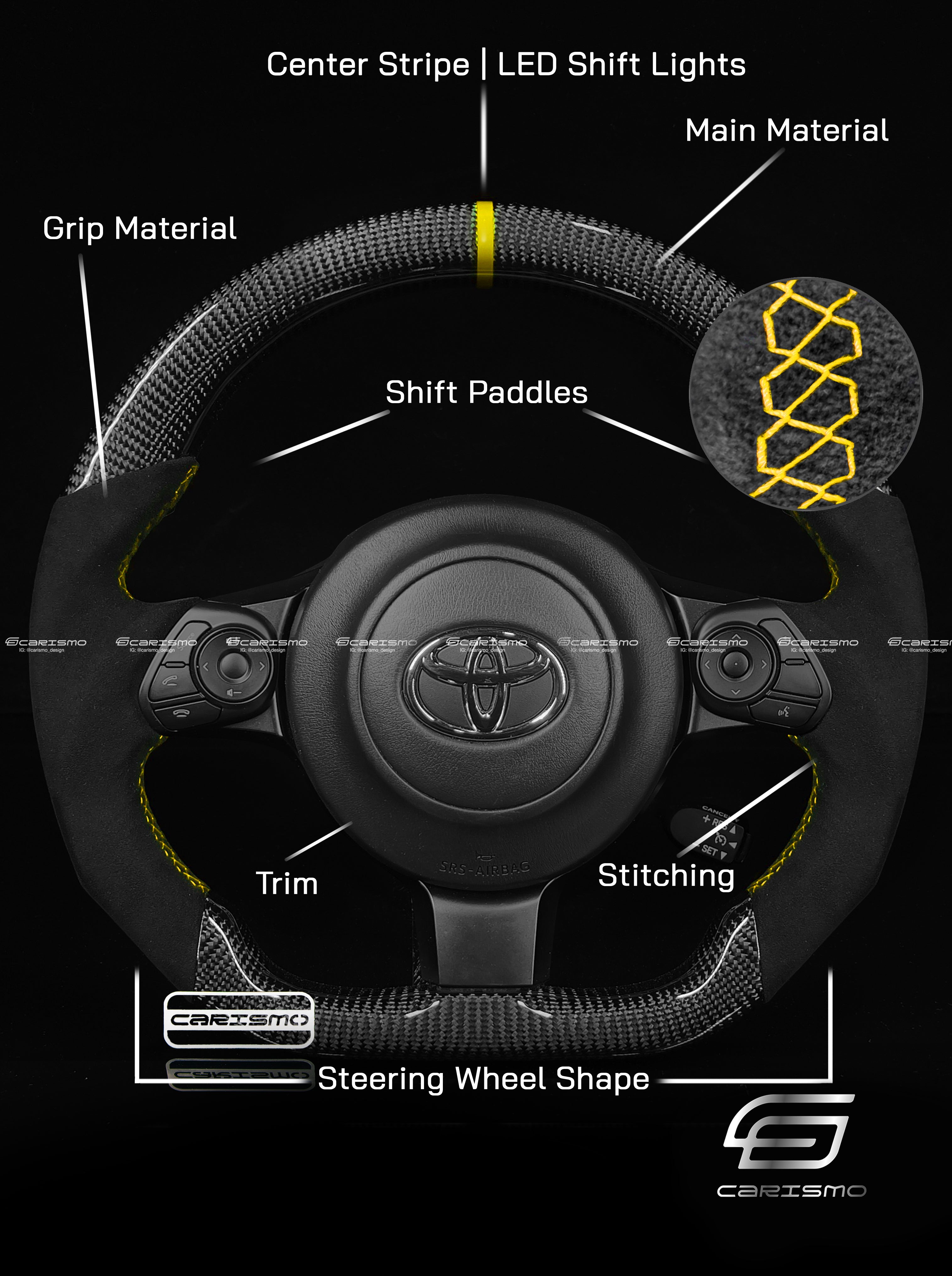 Custom Steering Wheel for Toyota GR86 (ZN8) Steering Wheel – Carismo