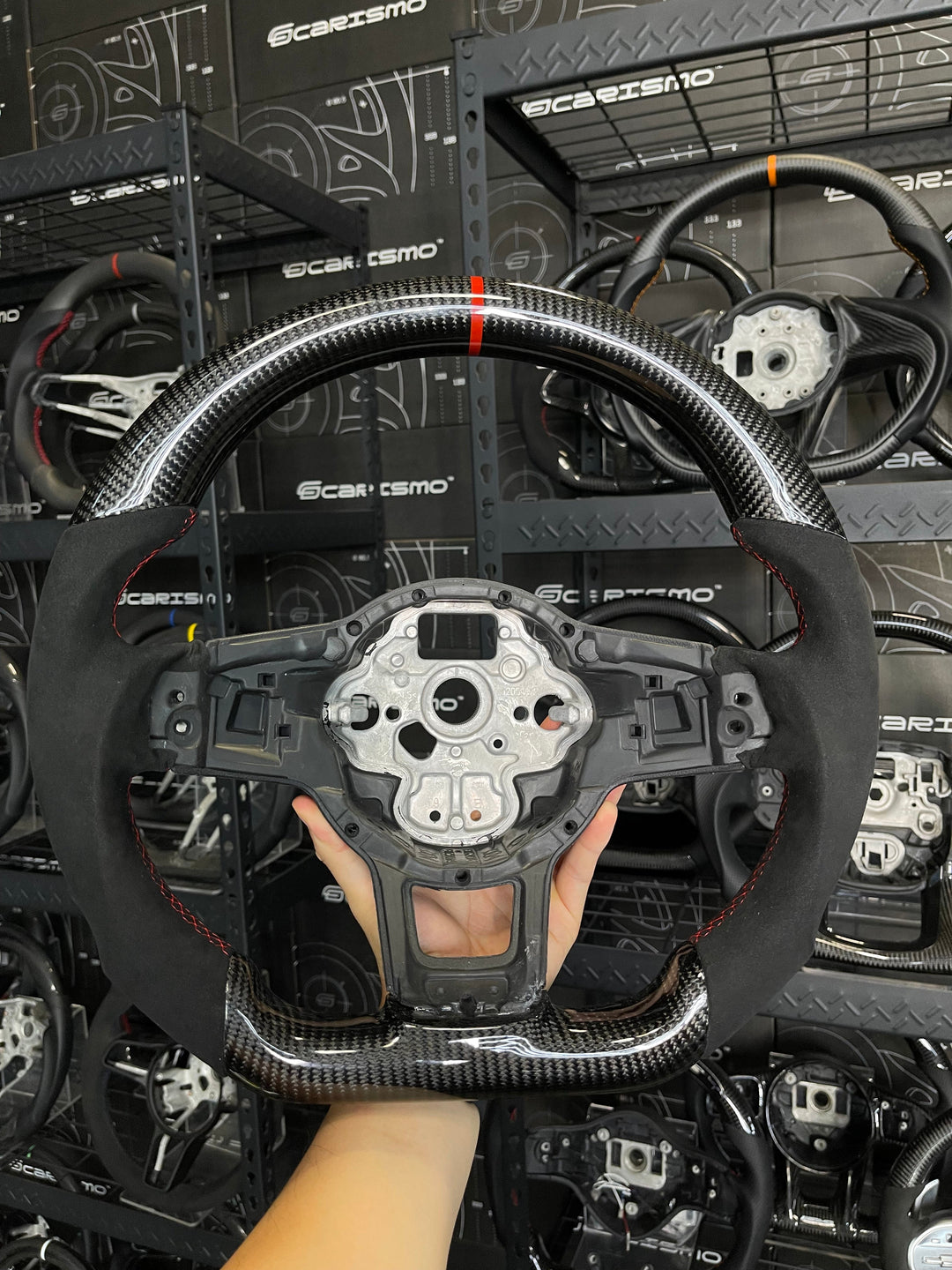 Carismo Steering Wheel For Volkswagen Golf (MK7) - Sport - Gloss Carbon - Alcantara