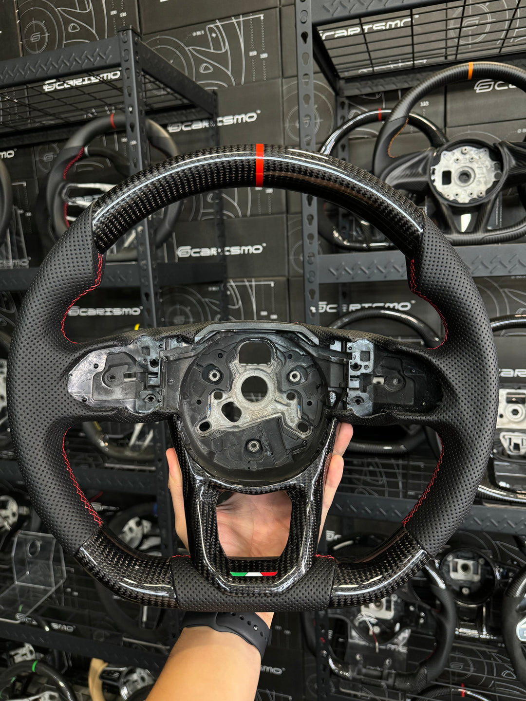Carismo Steering Wheel For Lamborghini Revuelto - Sport - Gloss Carbon - Perforated Leather