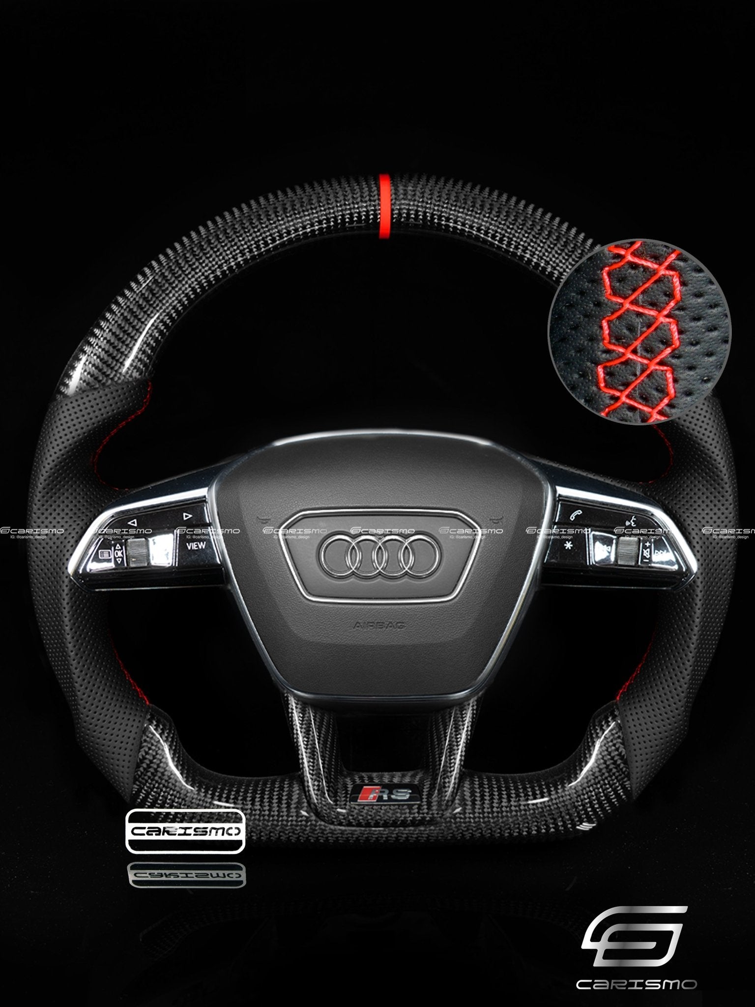 Carismo Steering Wheel For Audi (C8 Wheel) Sport Gloss Carbon Pe