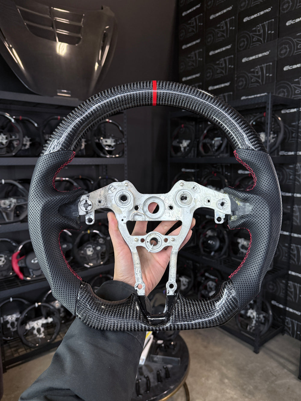 Carismo Steering Wheel For Hyundai Elantra N (CN7) - Sport - Gloss Carbon - Perforated Leather