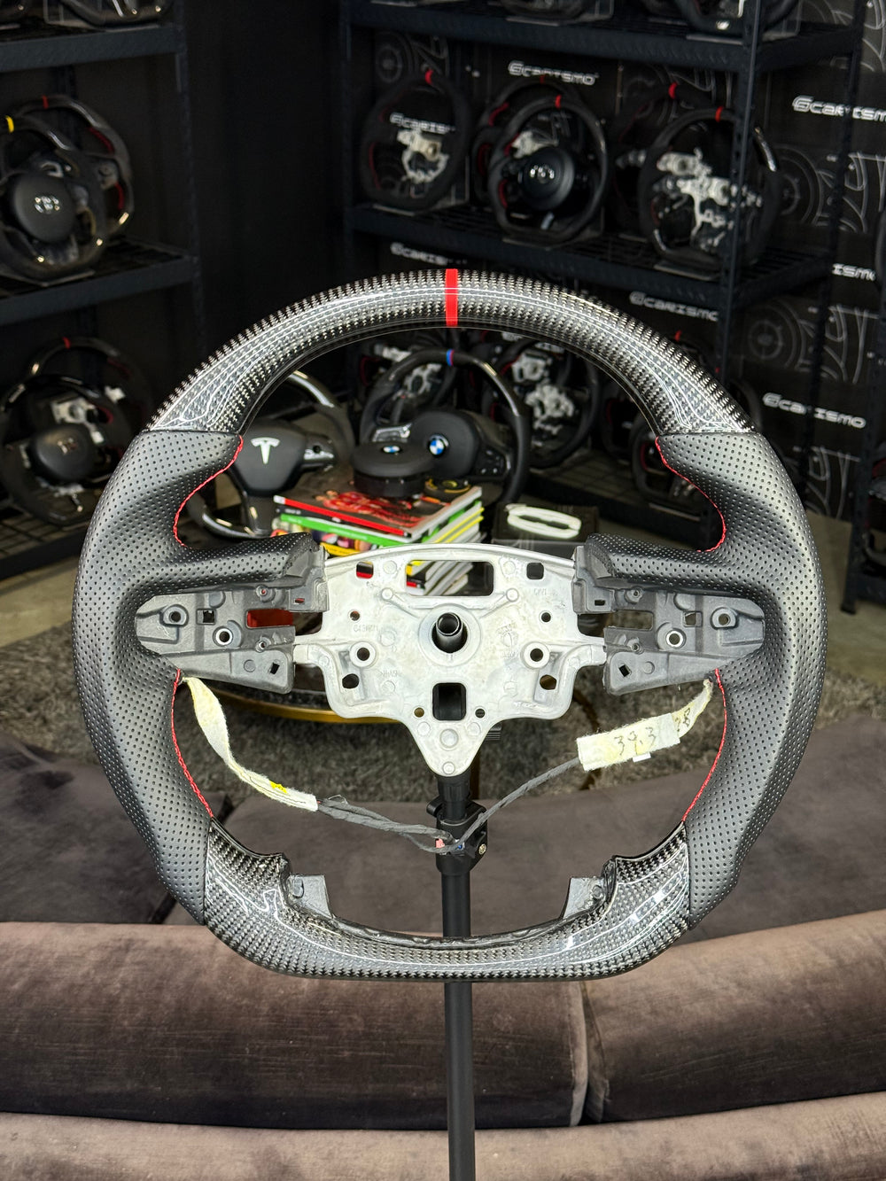 Carismo Steering Wheel For Chevrolet Silverado (Gen 4) - Sport - Gloss Carbon - Perforated Leather
