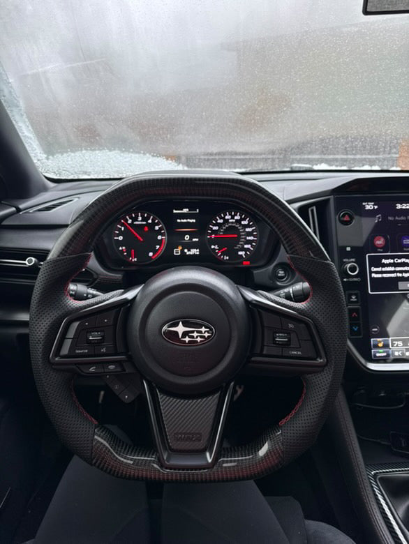 [Made to Order] Subaru WRX / STI (VB) - Signature - Gloss Carbon - Perforated Leather - Red Stitching - No Stripe