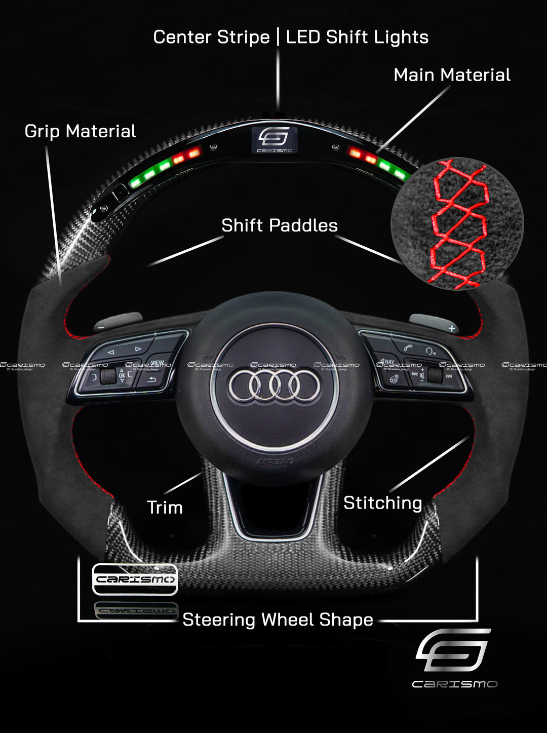 [Build Your Own] Custom Steering Wheel for Audi (B9 Wheel)