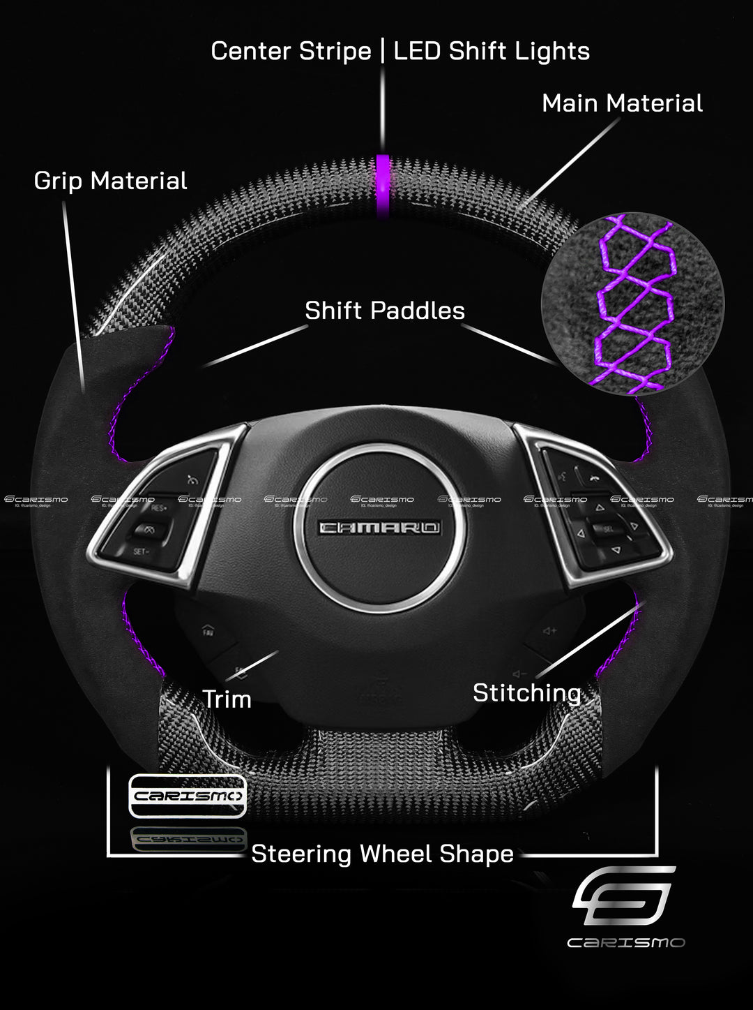 [Build Your Own] Custom Steering Wheel for Chevrolet Camaro (Gen 6)