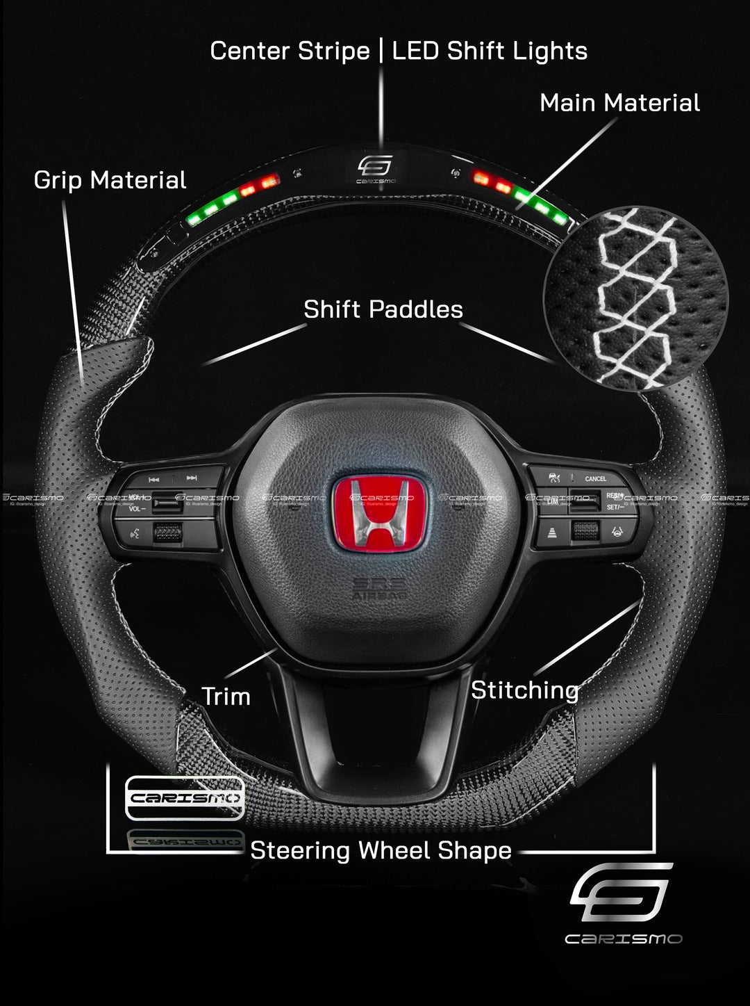 [Build Your Own] Custom Steering Wheel for Honda Civic (FE) / Type R (FL5)