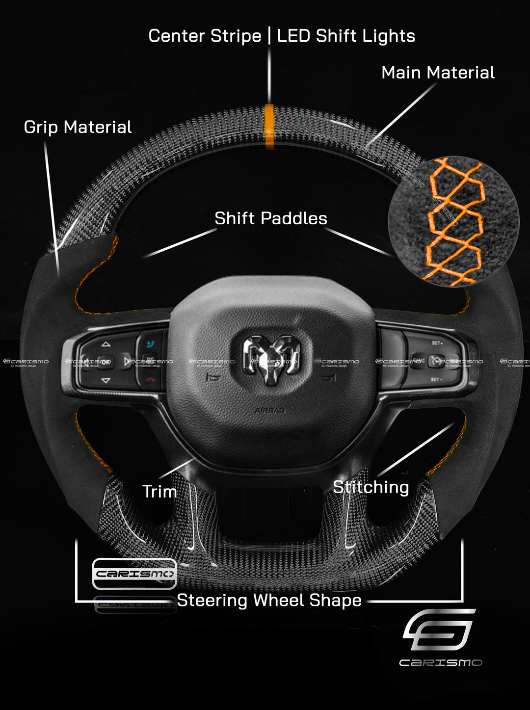 [Build Your Own] Custom Steering Wheel for Ram 1500 TRX (DT)
