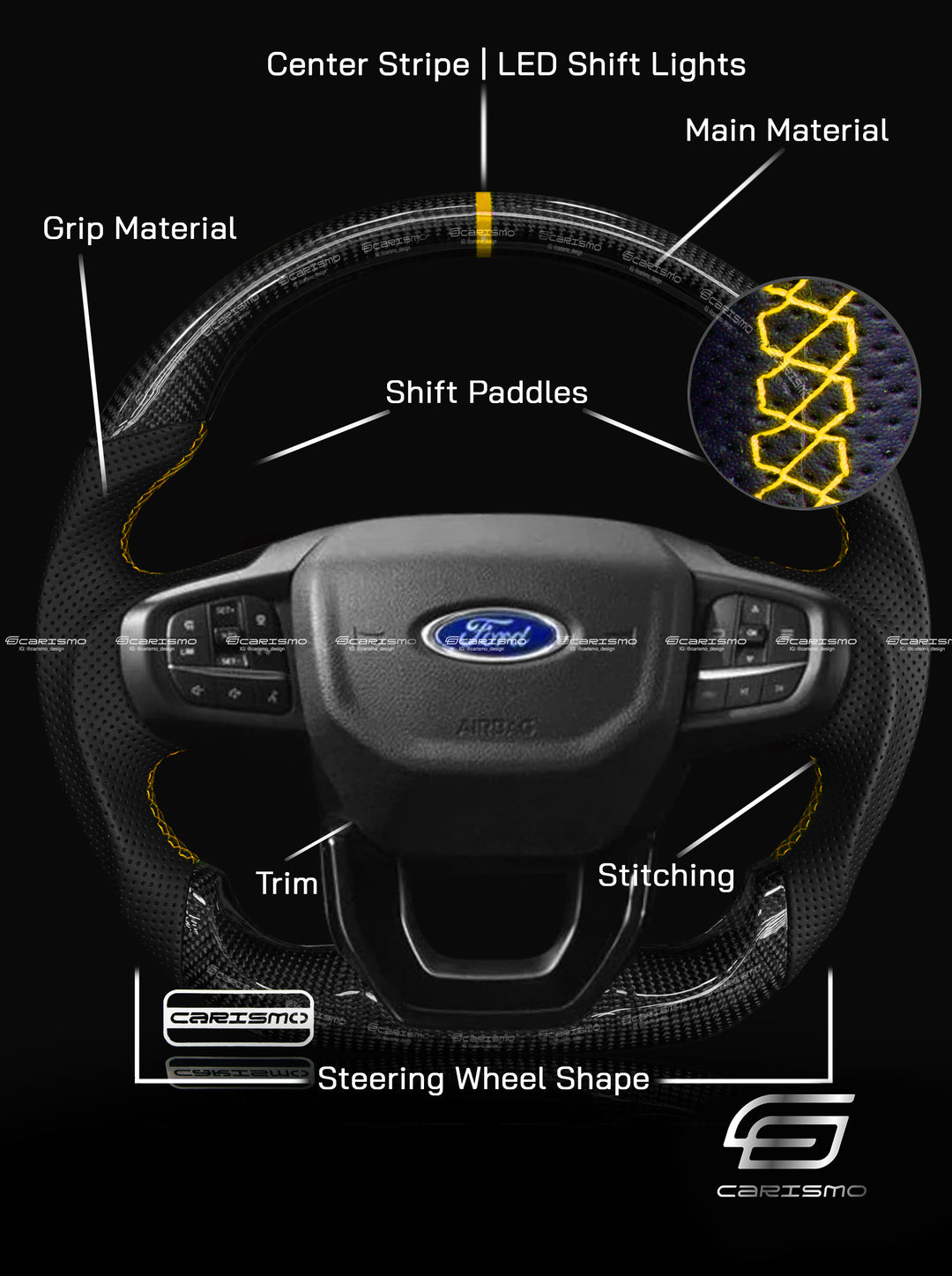 [Build Your Own] Custom Steering Wheel for Ford Ranger (Gen 2)