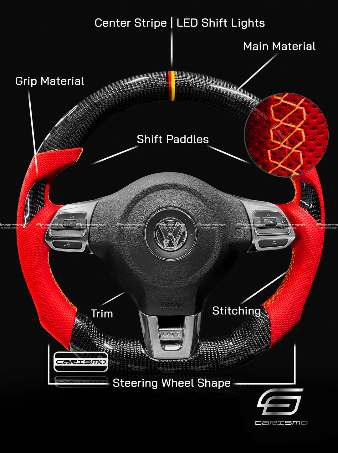 [Build Your Own] Custom Steering Wheel for Volkswagen Golf (MK6)
