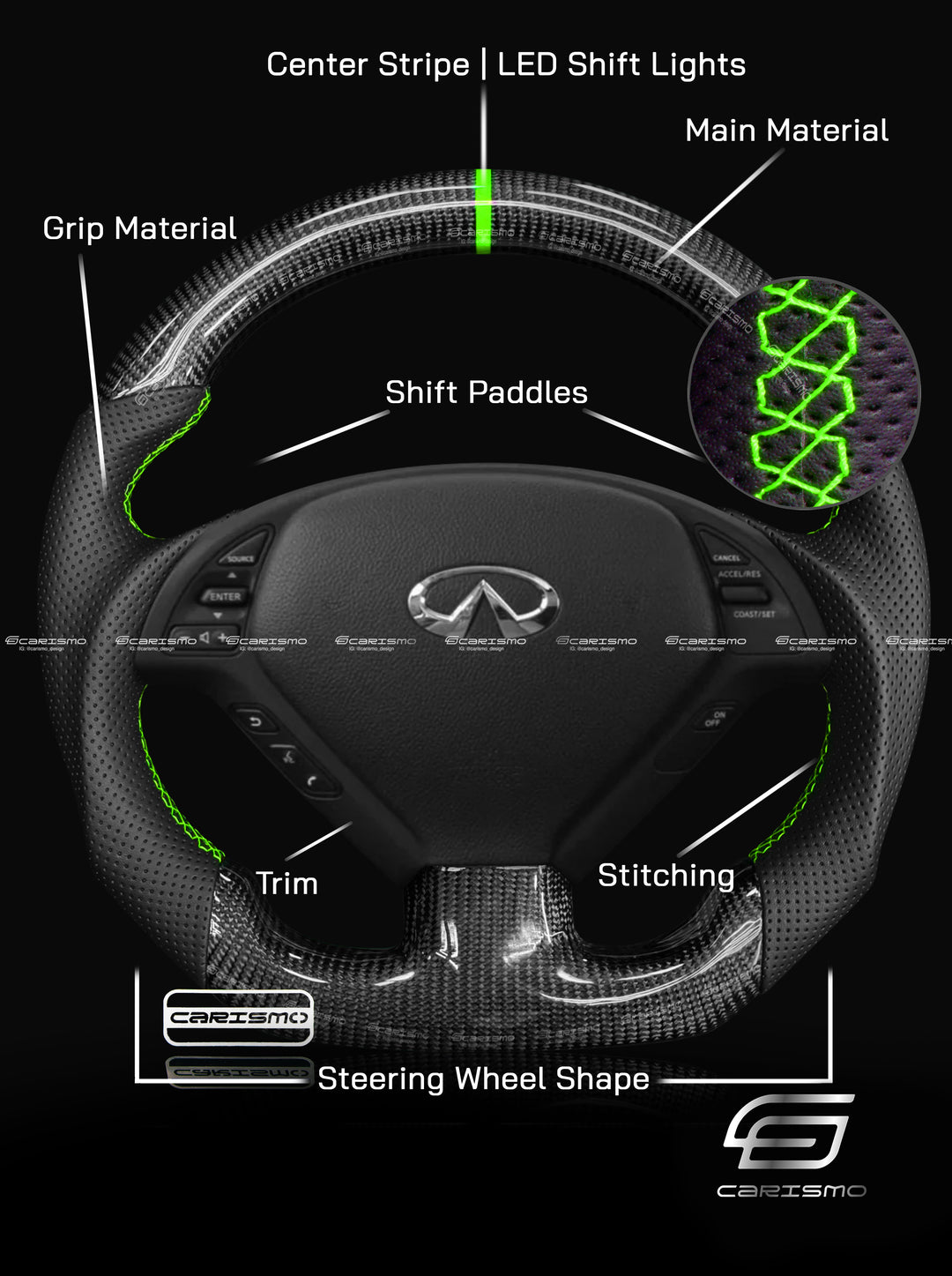 [Build Your Own] Custom Steering Wheel for Infiniti G35/G37 (V36)