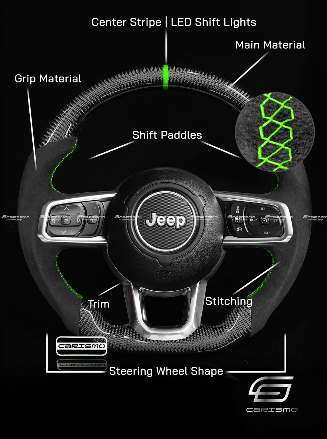 [Build Your Own] Custom Steering Wheel for Jeep Wrangler (JL)