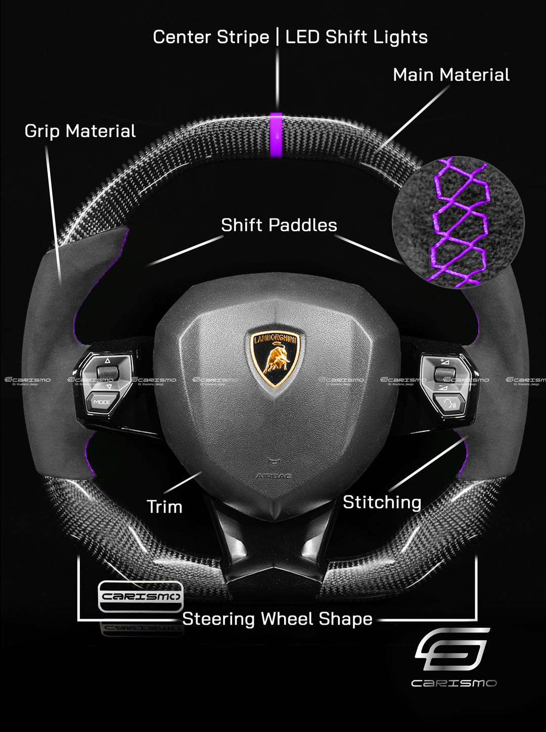 [Build Your Own] Custom Steering Wheel for Lamborghini Aventador
