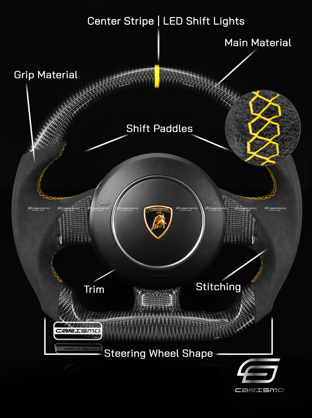 [Build Your Own] Custom Steering Wheel for Lamborghini Gallardo