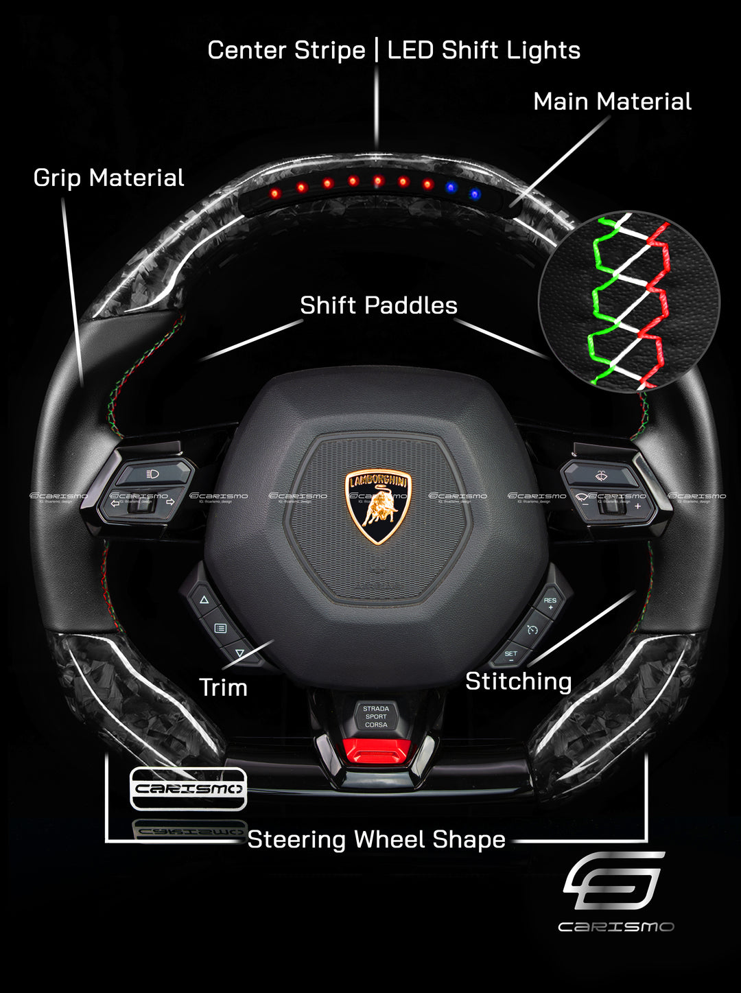 [Build Your Own] Custom Steering Wheel for Lamborghini Huracan