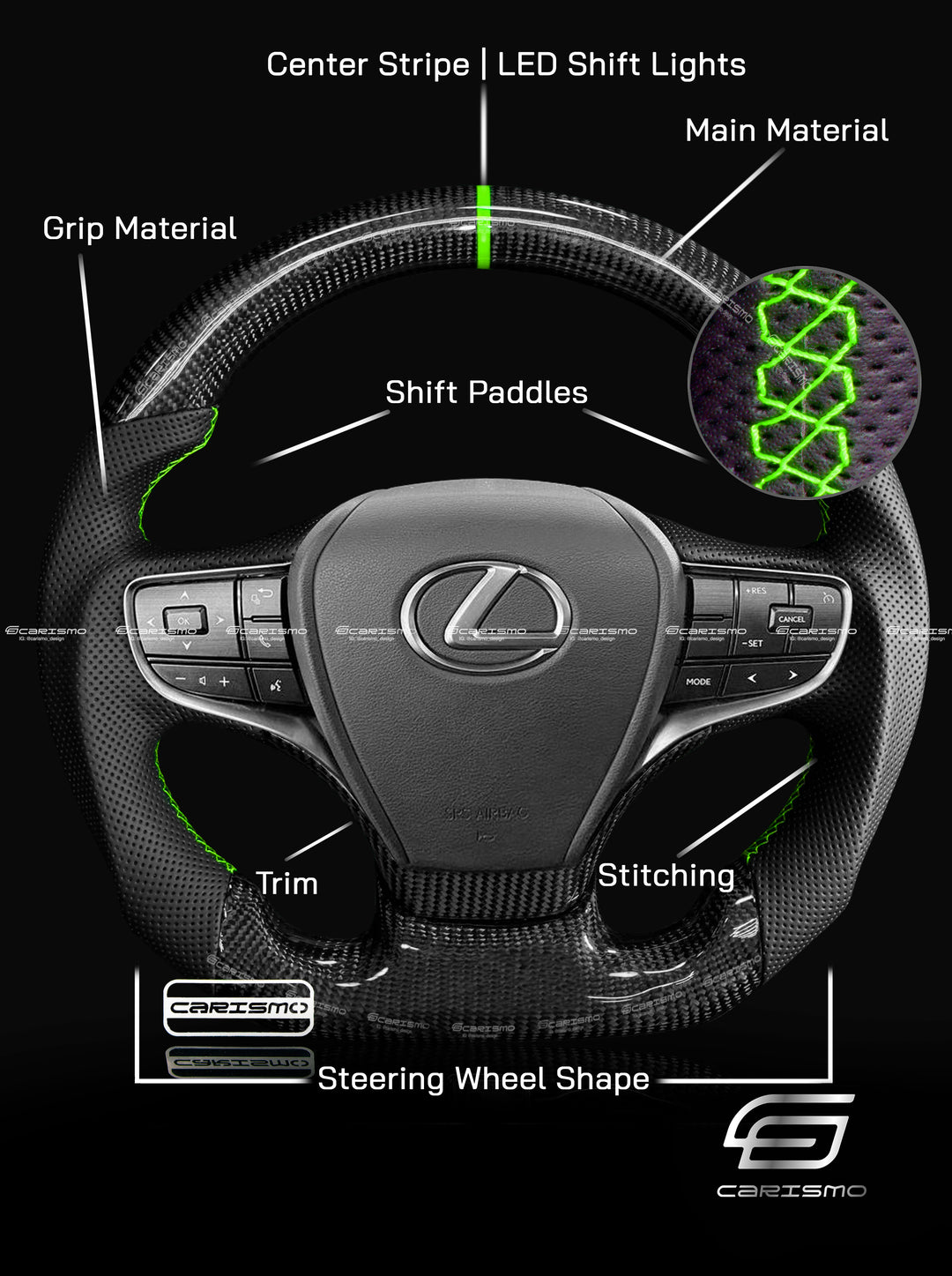 [Build Your Own] Custom Steering Wheel for Lexus ES (Gen 7)