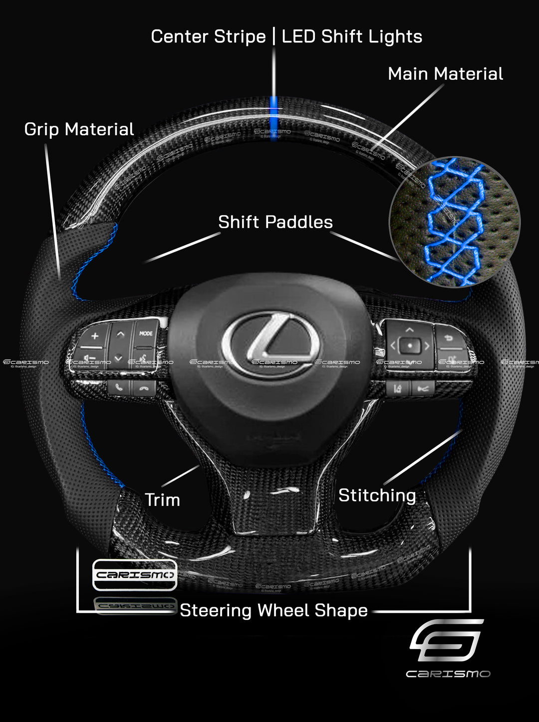 [Build Your Own] Custom Steering Wheel for Lexus ES (Gen 6 Facelift)