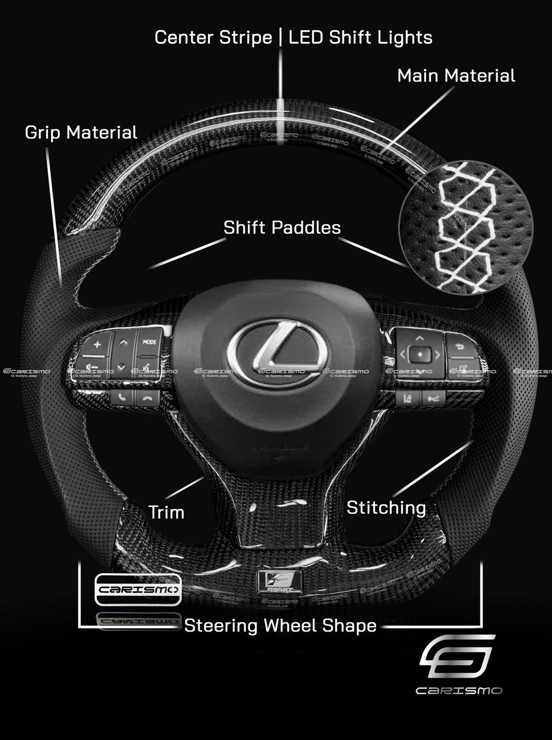 [Build Your Own] Custom Steering Wheel for Lexus ES (Gen 6 Facelift)