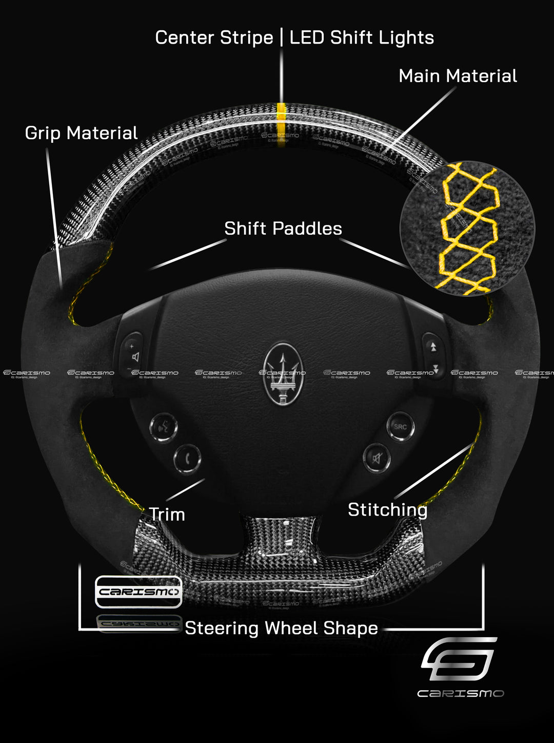 [Build Your Own] Custom Steering Wheel for Maserati GranTurismo (Gen 1)