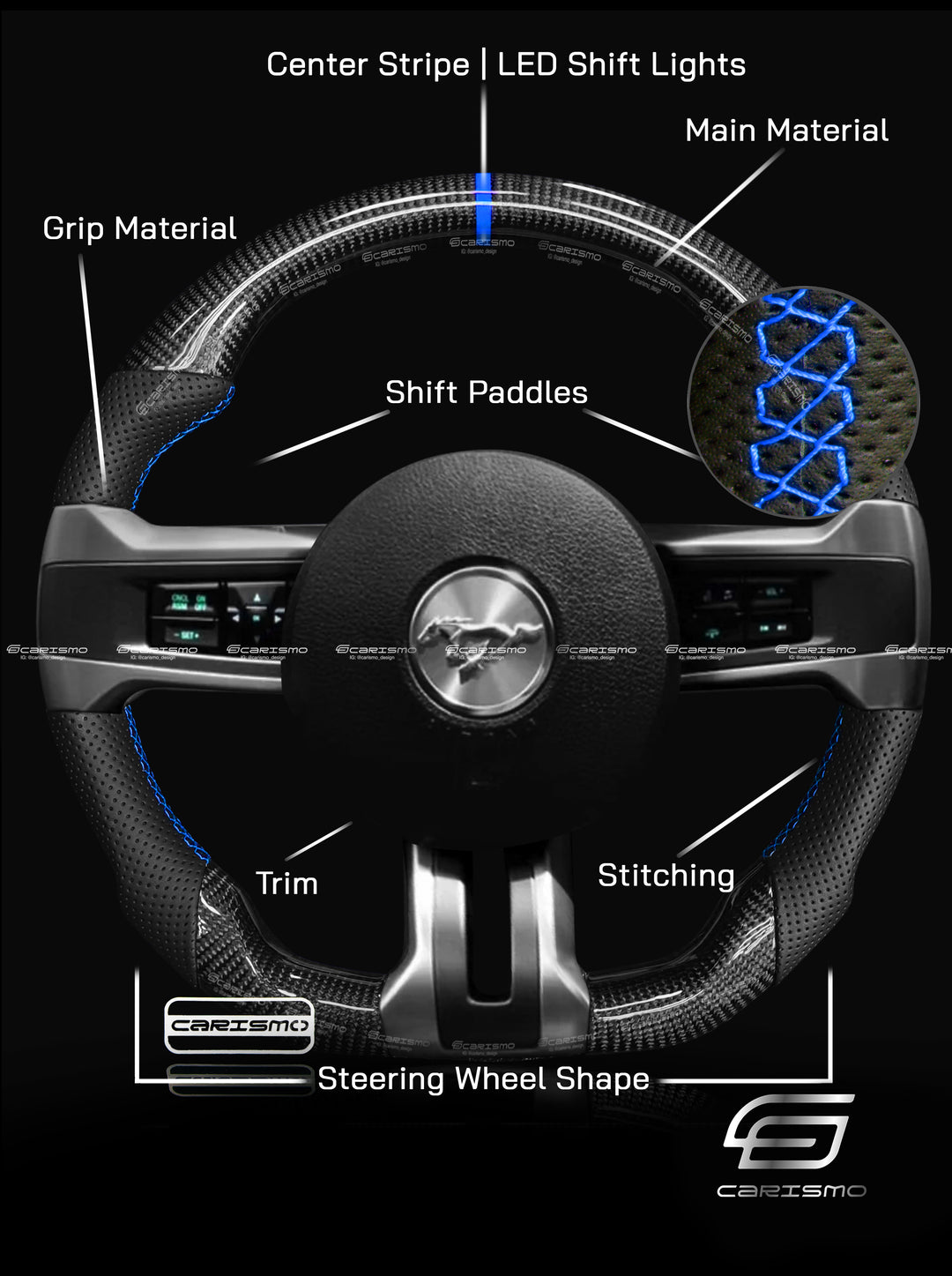 [Build Your Own] Custom Steering Wheel for Ford Mustang (S197 2010 Refresh)