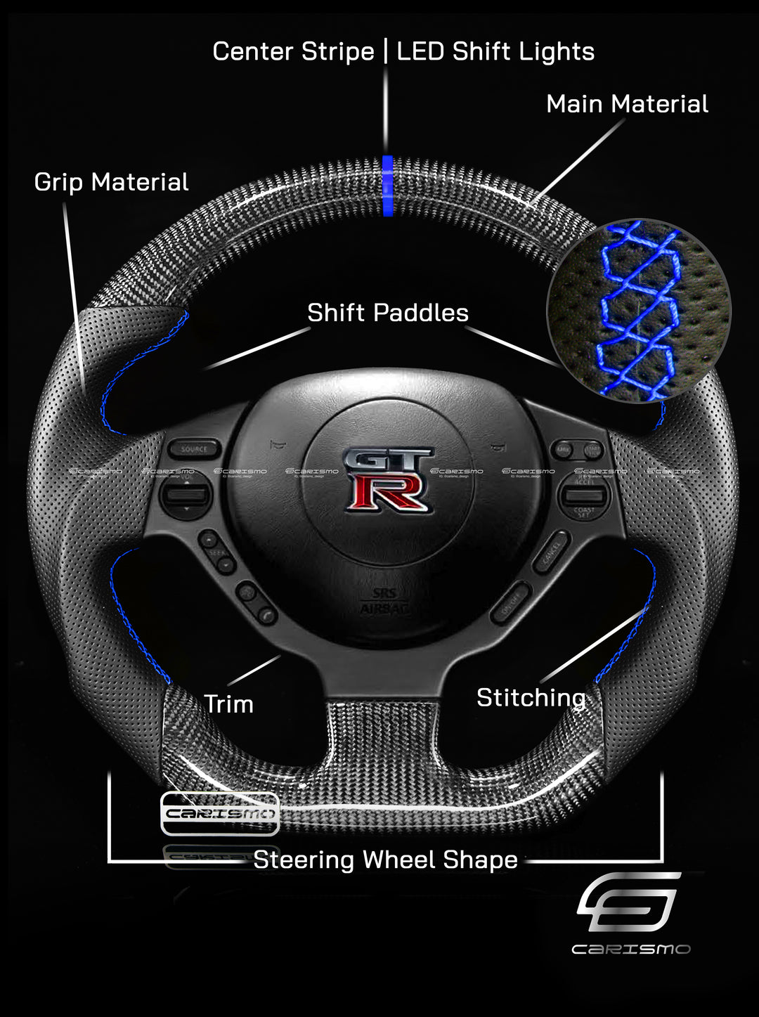 [Build Your Own] Custom Steering Wheel for Nissan GT-R (R35 CBA & DBA)
