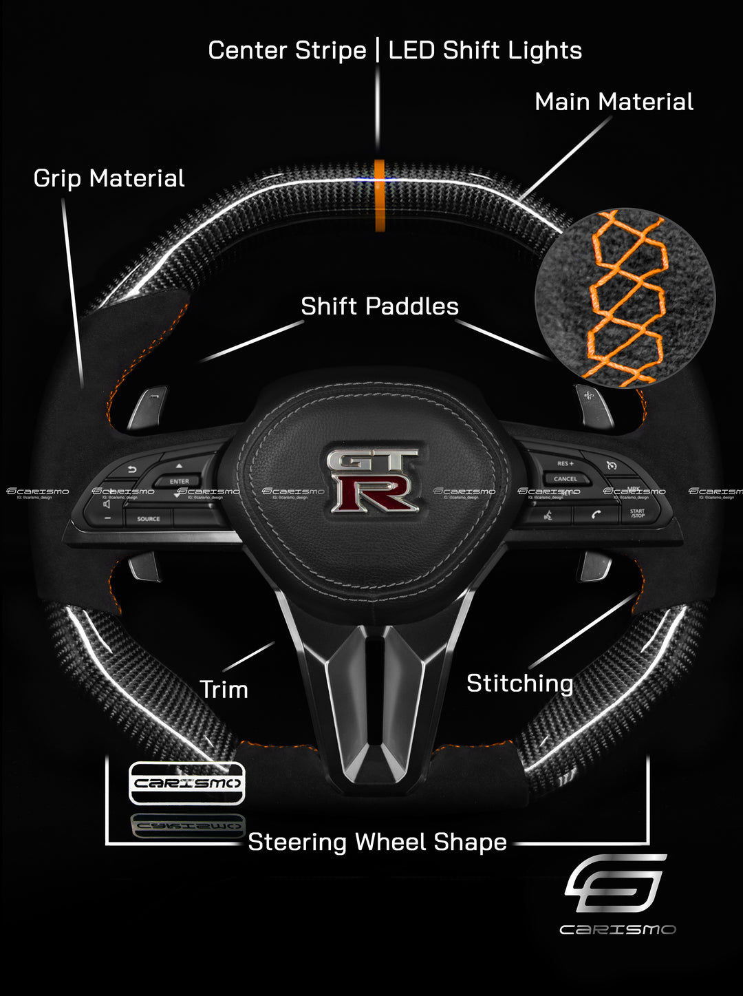 [Build Your Own] Custom Steering Wheel for Nissan GT-R (R35 EBA)