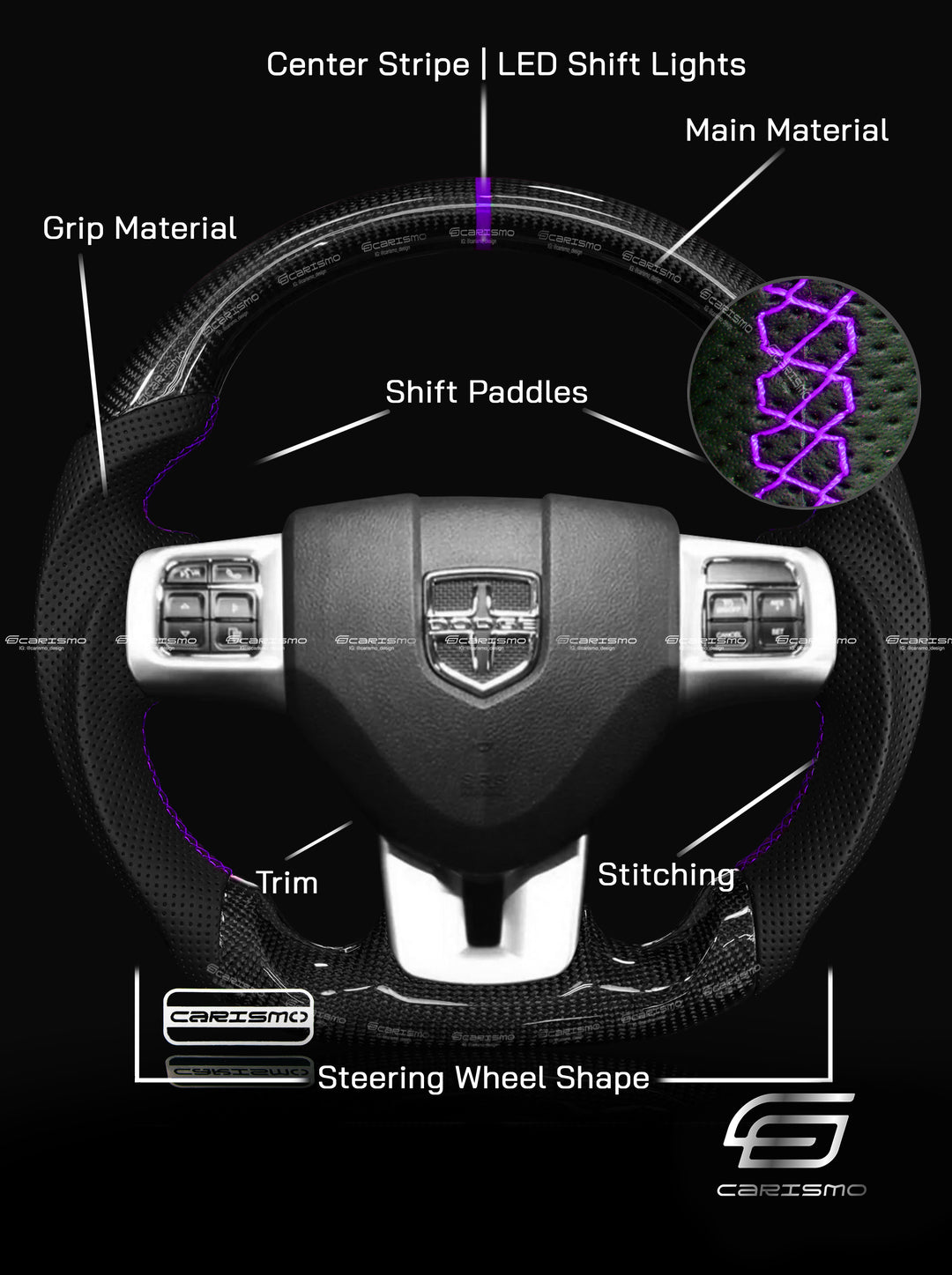 [Build Your Own] Custom Steering Wheel for Dodge / SRT (Pre-2015)
