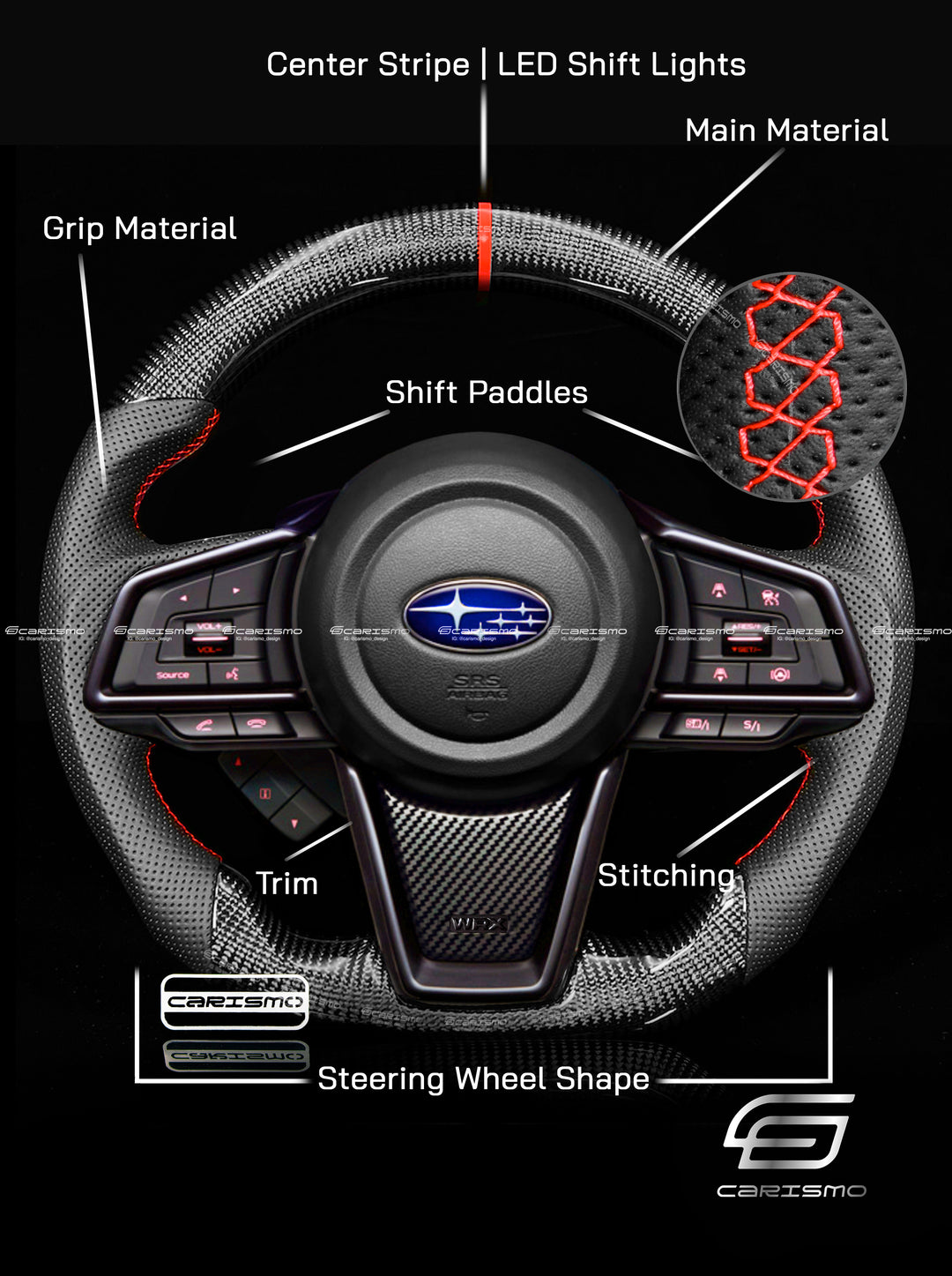 [Build Your Own] Custom Steering Wheel for Subaru WRX STI (VB)