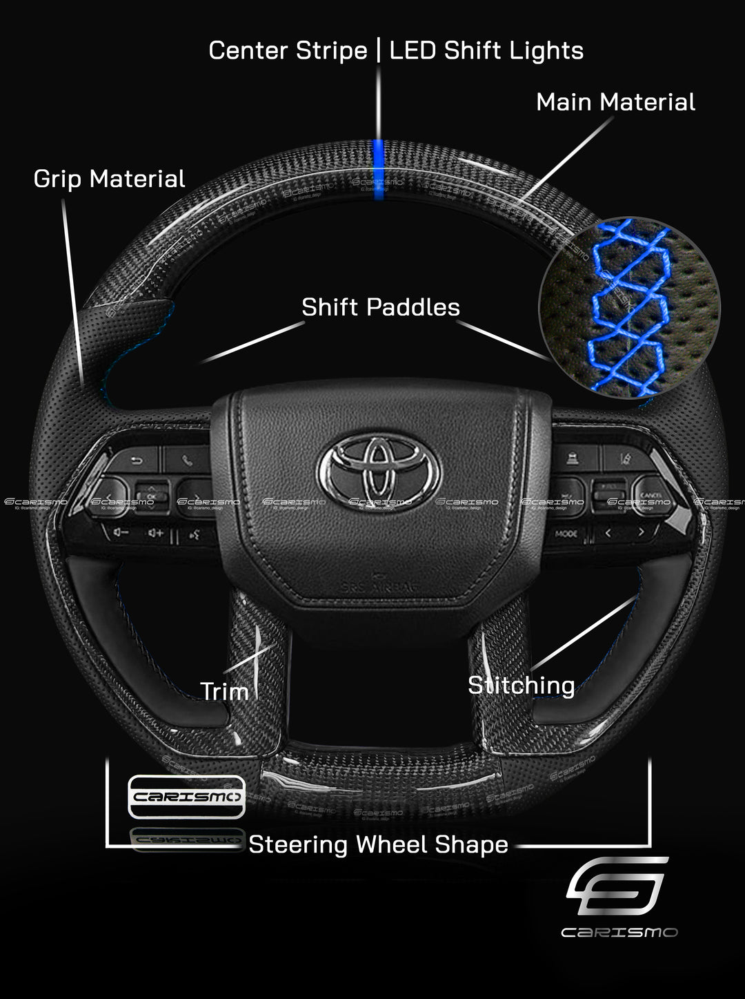 [Build Your Own] Custom Steering Wheel for Toyota Tundra TRD (Gen 3)