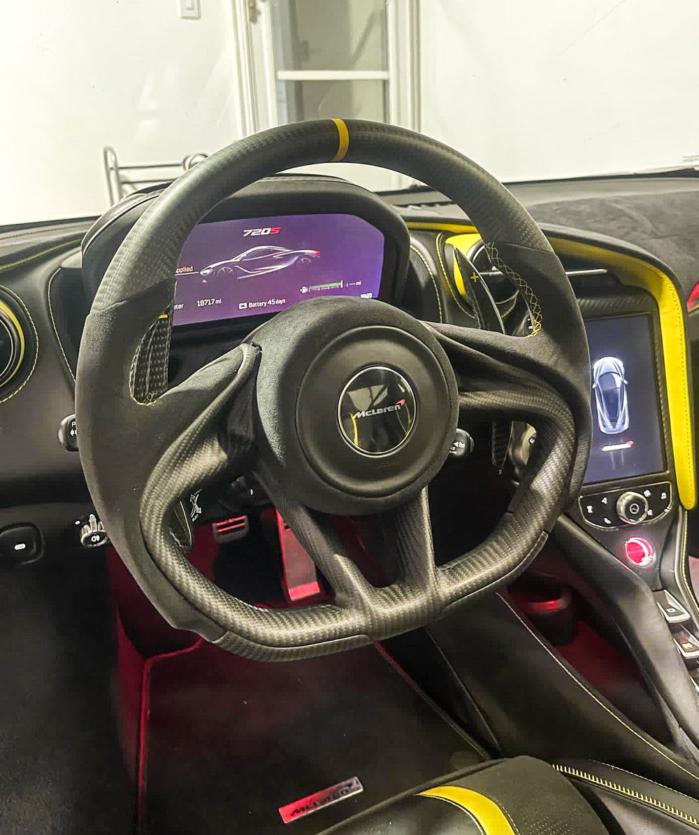 [Media/Test] McLaren Super Series - Sport - Matte Carbon - Alcantara - Yellow Stitching - Yellow Stripe