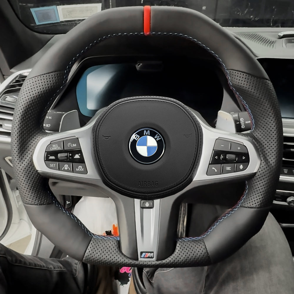 Carismo Steering Wheel For BMW G-Series (M Performance Wheels) - Signature (Heated) - (Full Leather) Smooth Leather - Perforated Leather