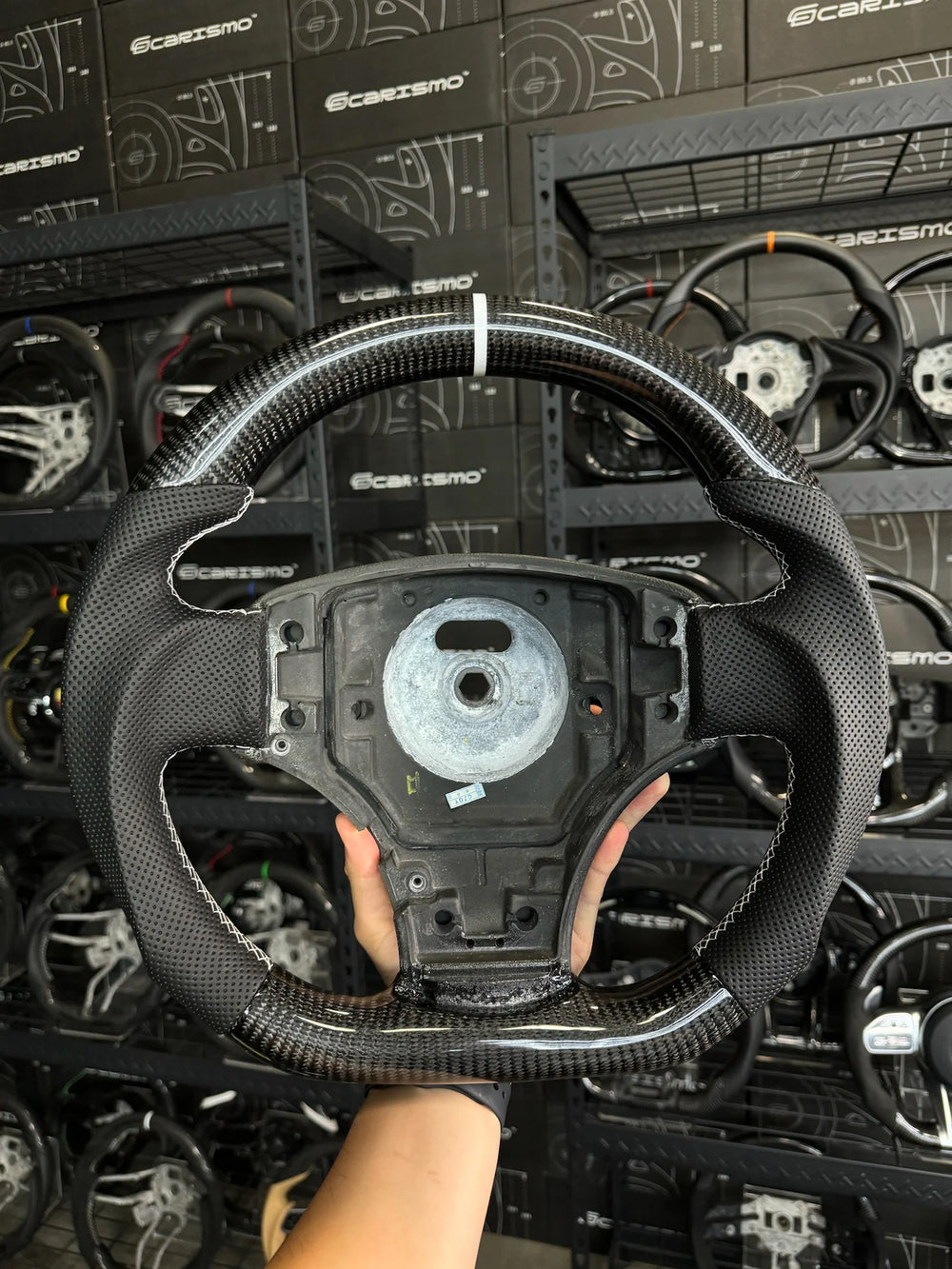 Carismo Steering Wheel For Aston Martin (2005-2018) - Sport - Gloss Carbon - Perforated Leather