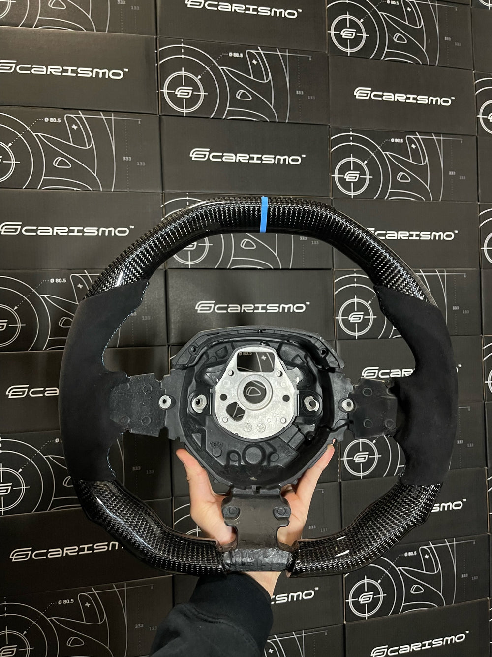 Carismo Steering Wheel For Lamborghini Aventador - Signature - Gloss Carbon - Alcantara