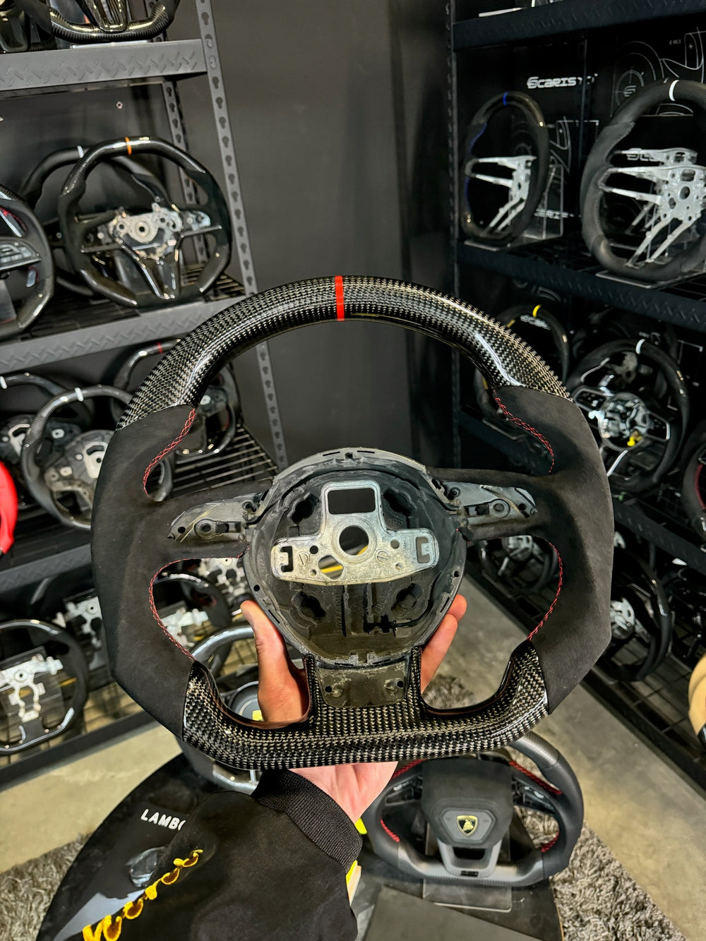 Carismo Steering Wheel For Audi (B8.5 Wheel) - Sport - Gloss Carbon - Alcantara