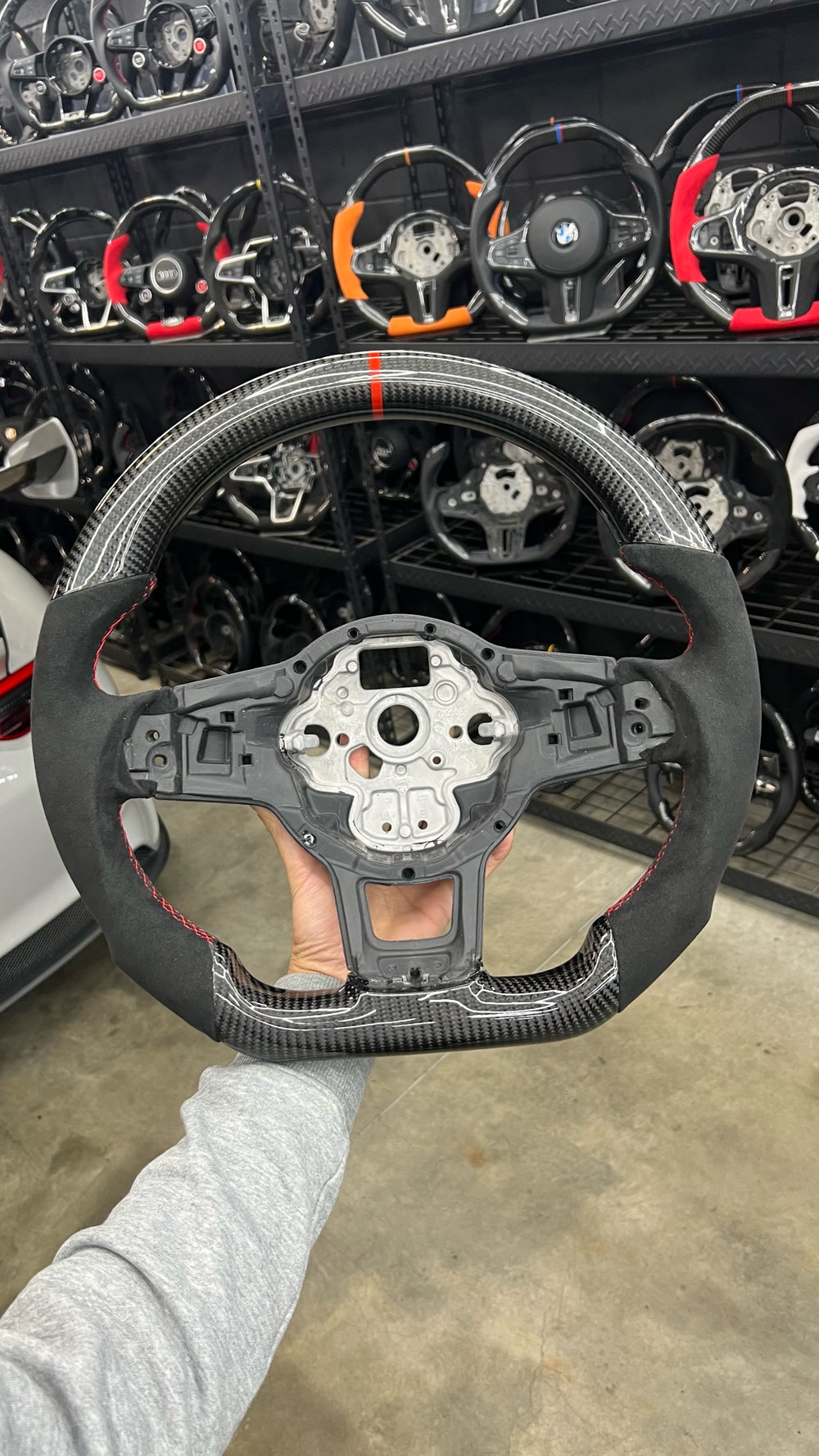 Carismo Steering Wheel For Volkswagen Golf (MK7) - Sport - Gloss Carbon - Alcantara