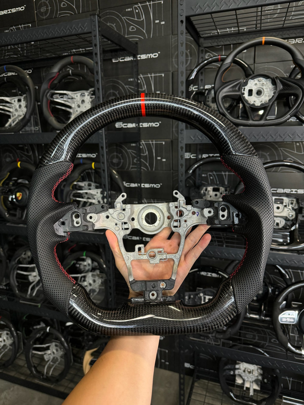 Carismo Steering Wheel For Toyota GR Corolla / Yaris - Sport - Gloss Carbon - Perforated Leather