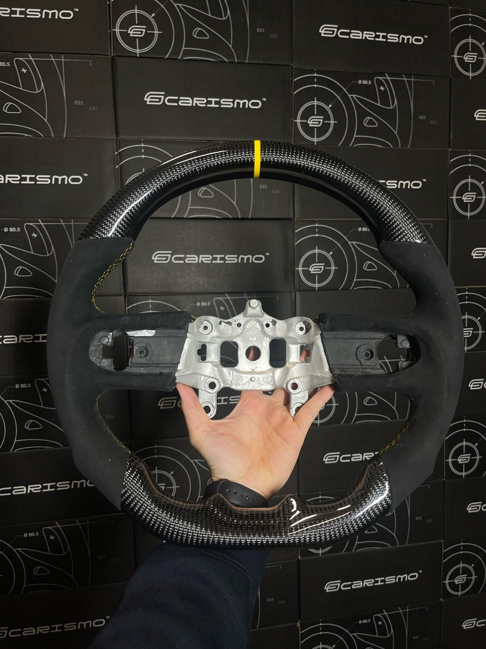 Carismo Steering Wheel For Jeep Wrangler (JL) - Sport - Gloss Carbon - Alcantara