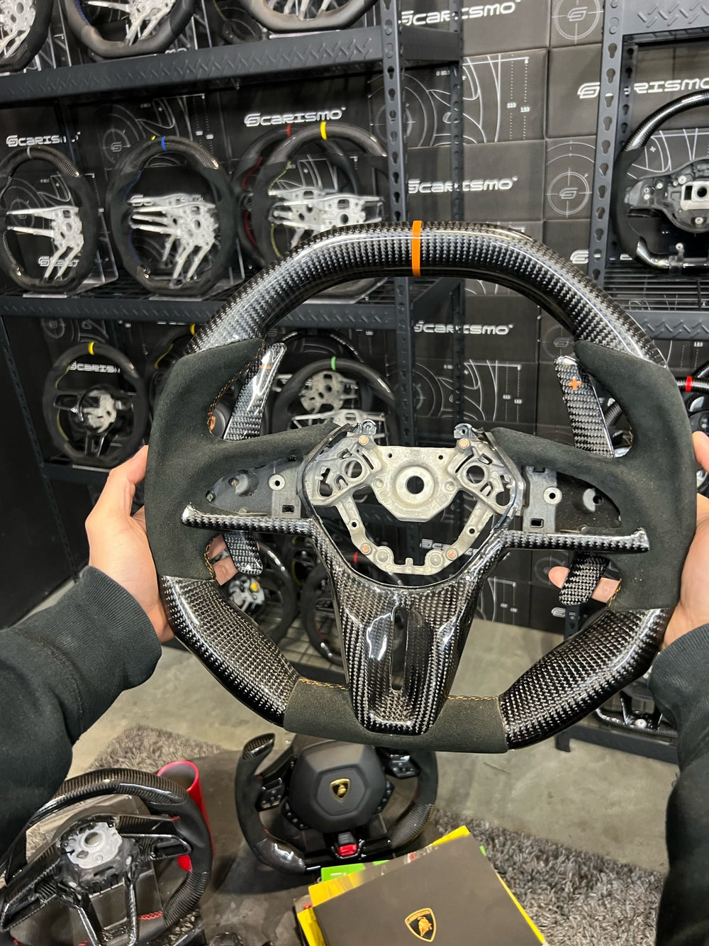 Carismo Steering Wheel For Nissan GT-R (R35 EBA) - Signature - Gloss Carbon - Alcantara