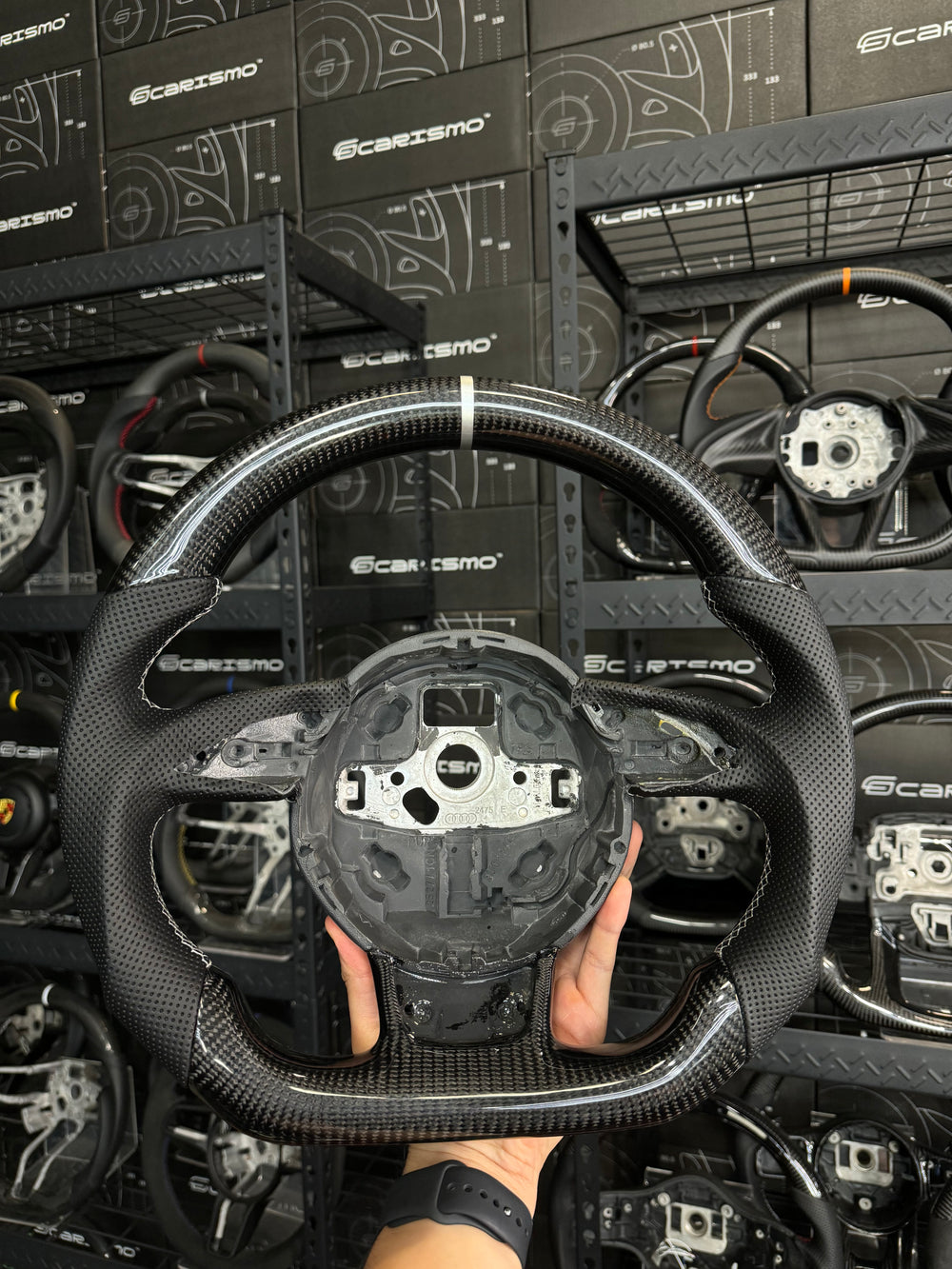 Carismo Steering Wheel For Audi (B8.5 Wheel) - Sport - Gloss Carbon - Smooth Leather