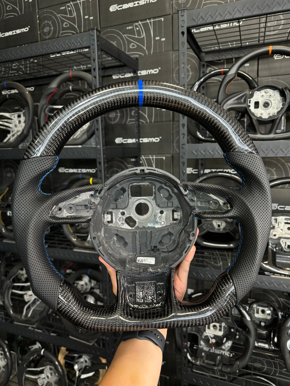 Carismo Steering Wheel For Audi (B8.5 Wheel) - Sport - Gloss Carbon - Smooth Leather