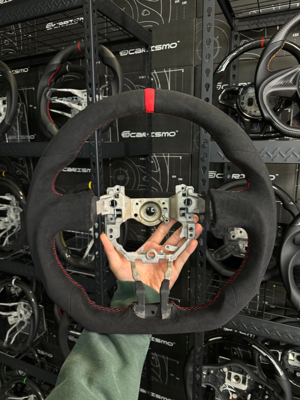 Carismo Steering Wheel For Toyota GT86 (ZN6) - Sport - (Full Alcantara) Alcantara - Alcantara - Red
