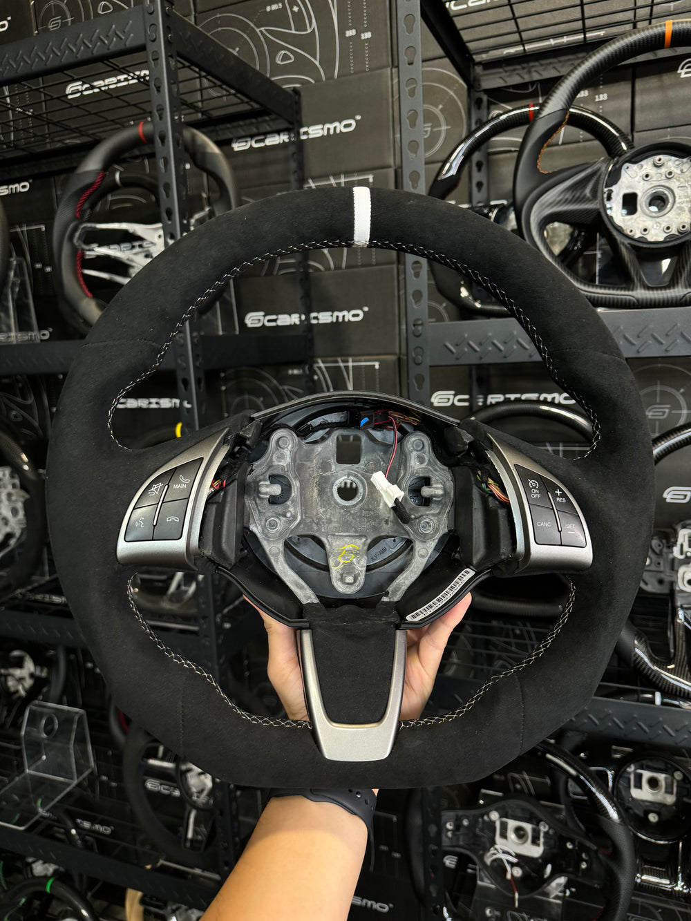 [Media/Test] Fiat 500 Abarth - Sport - (Full Alcantara) Alcantara - Alcantara - White Stitching - White Smooth Leather Stripe