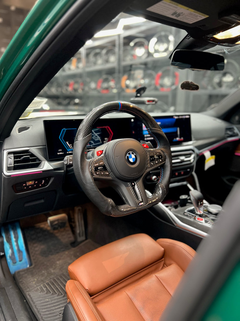 Carismo Steering Wheel For BMW G-Series (M Performance Wheels) - Sport - Gloss Carbon - Perforated Leather