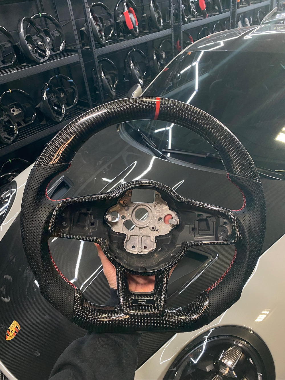 Carismo Steering Wheel For Volkswagen Golf (MK7) - Sport - Gloss Carbon - Perforated Leather