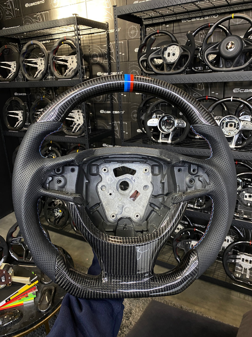 [Made to Order] BMW 5 Series (F10) - Sport - Gloss Carbon - Perforated Leather - BMW M Colors Stitching - BMW M Colors Stripe