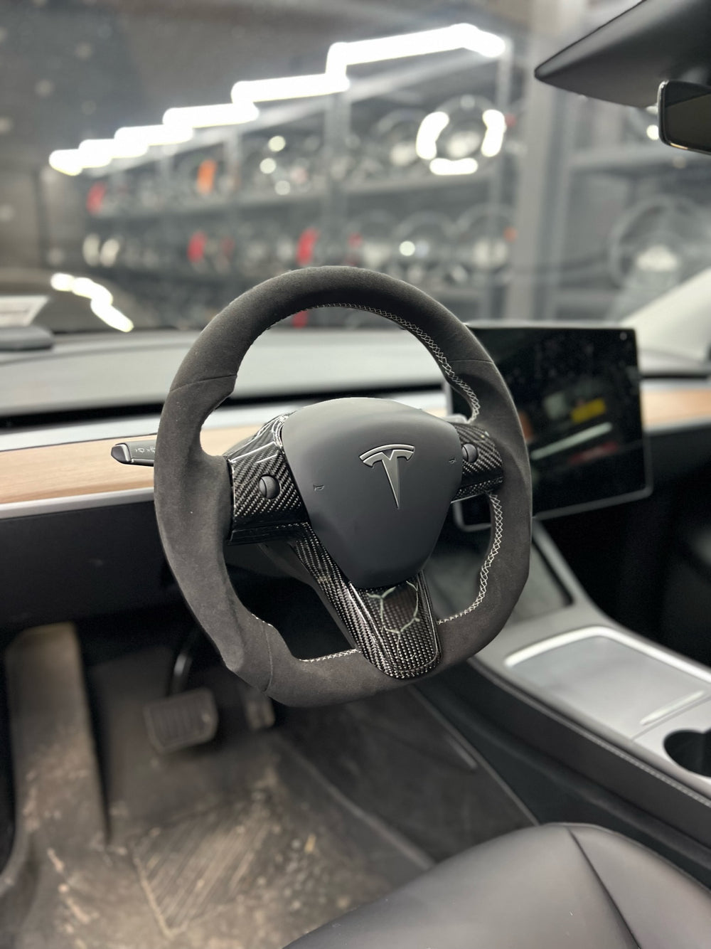 [Media/Test] Tesla Model 3/Y - Sport (Non-Heated) - (Full Alcantara) Alcantara - Alcantara - White Stitching - No Stripe