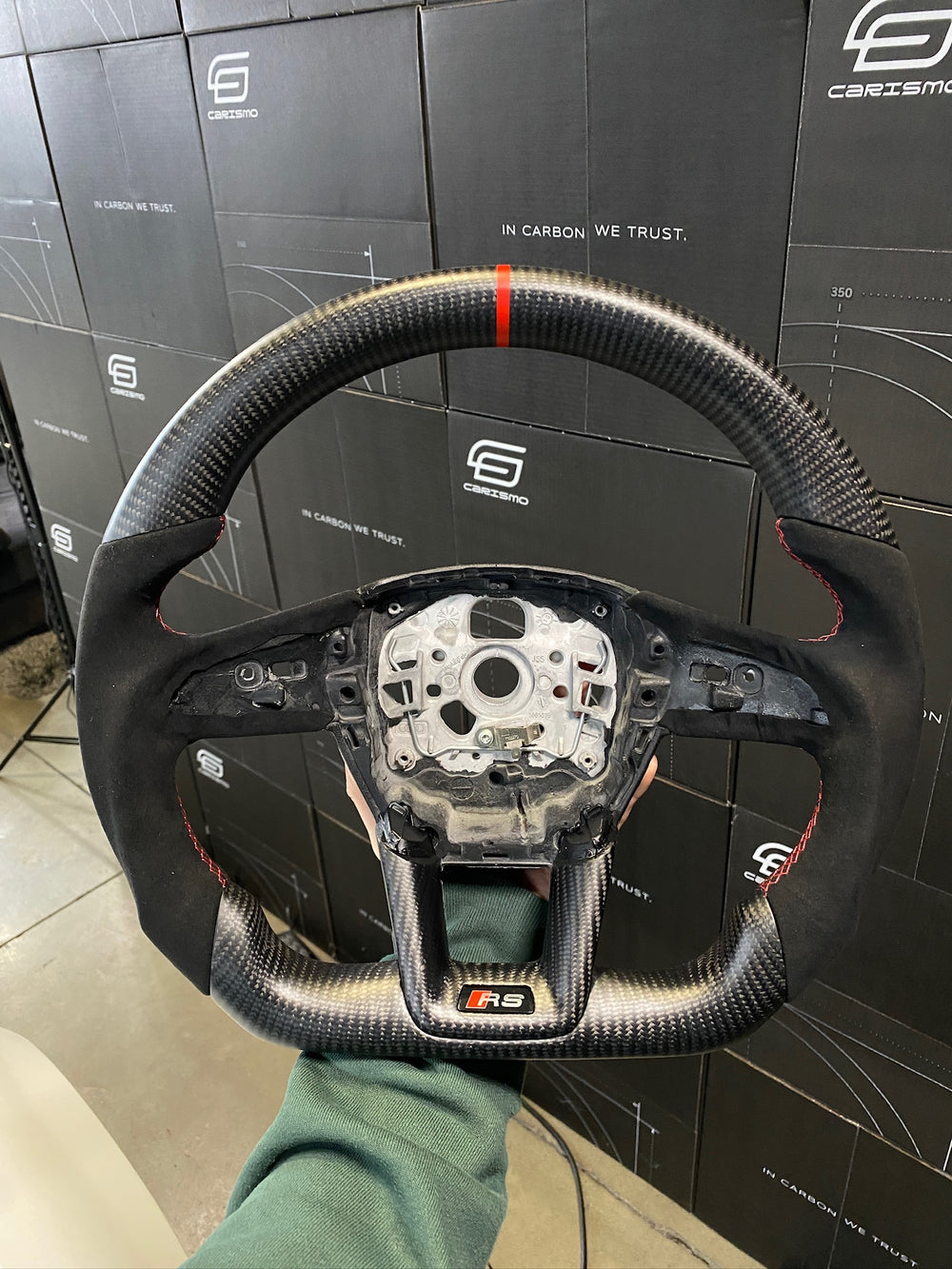 Carismo Steering Wheel For Audi (C8 Wheel) - Sport - Matte Carbon - Alcantara