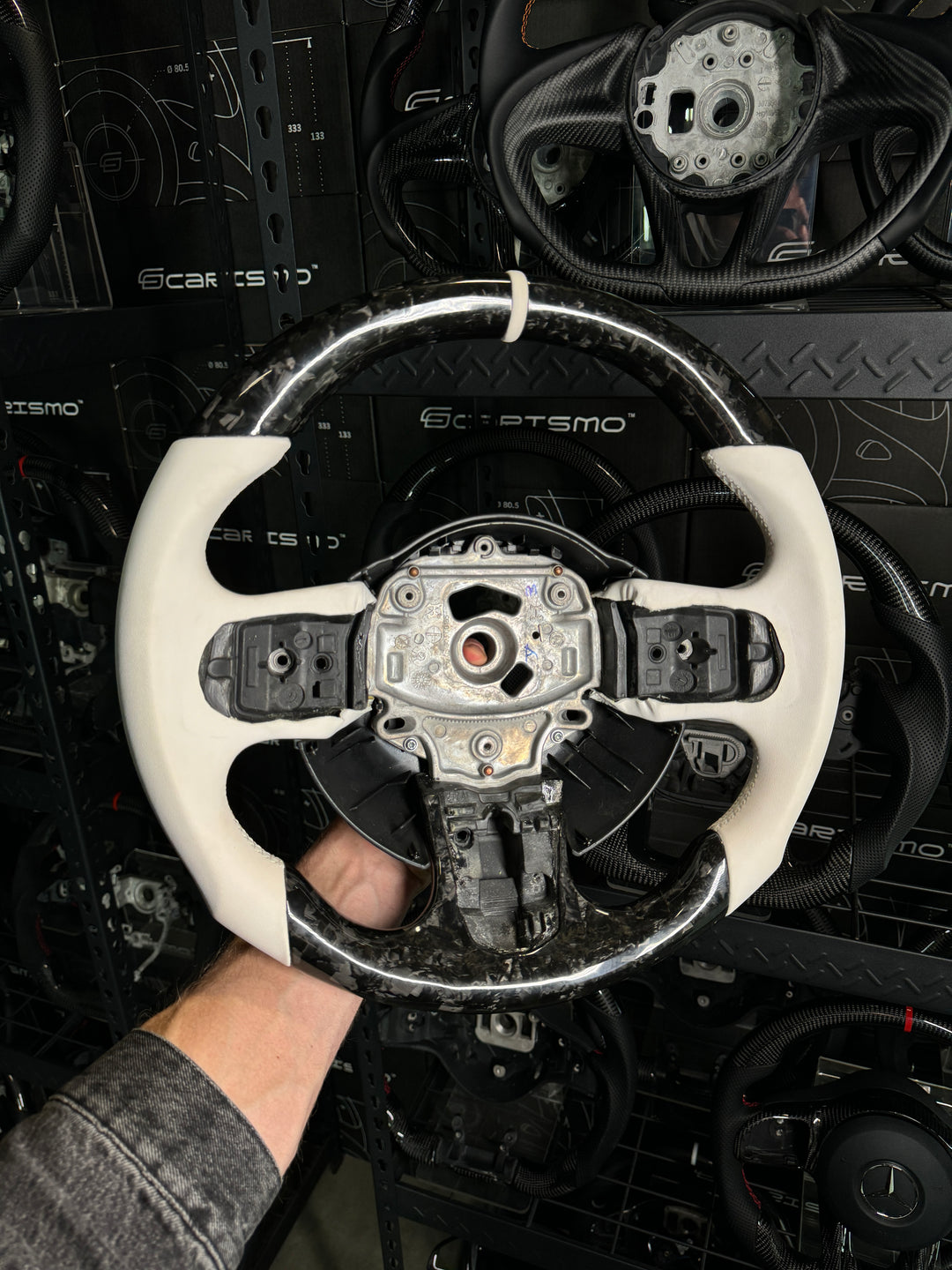 [Media/Test] Rolls Royce - Sport - Gloss Forged Carbon - White Smooth Leather - White Stitching - White Leather Stripe