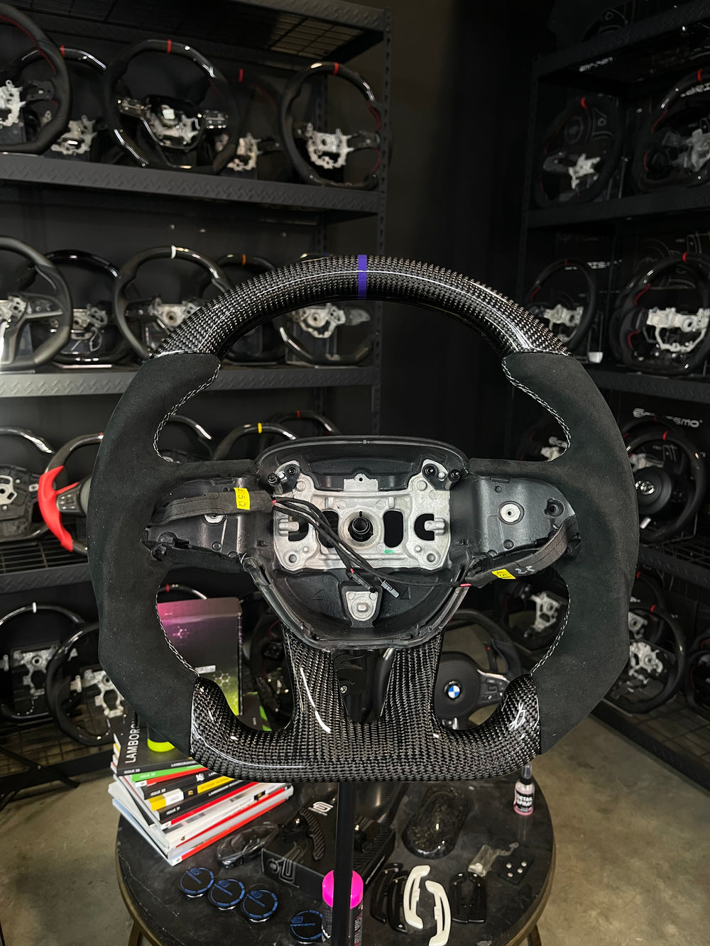 Carismo Steering Wheel For Dodge / SRT (2015+) - Sport - Gloss Carbon - Alcantara