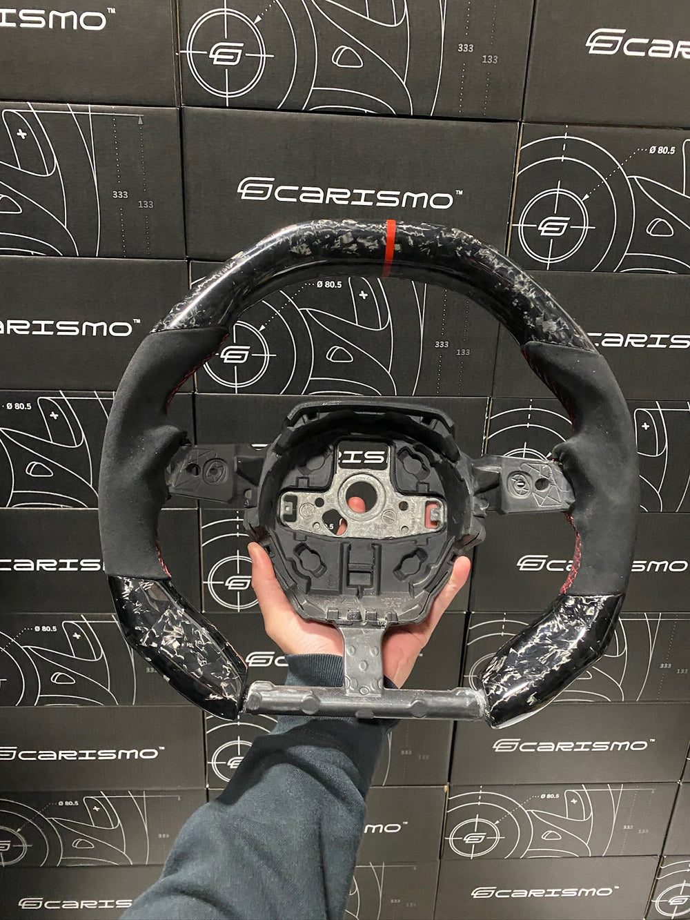 Carismo Steering Wheel For Lamborghini Huracan - Signature - Gloss Forged Carbon - Alcantara