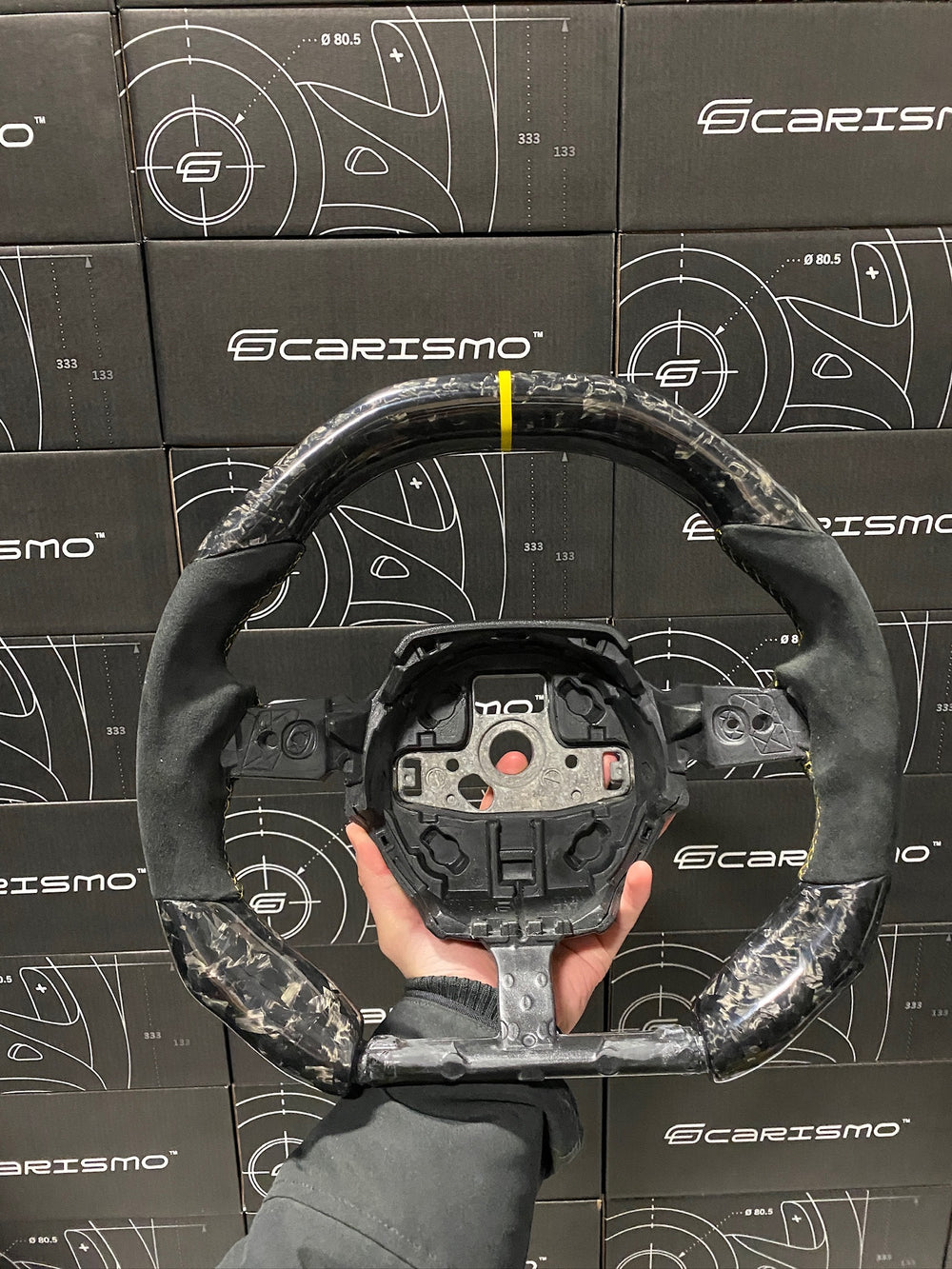 Carismo Steering Wheel For Lamborghini Huracan - Signature - Gloss Forged Carbon - Alcantara